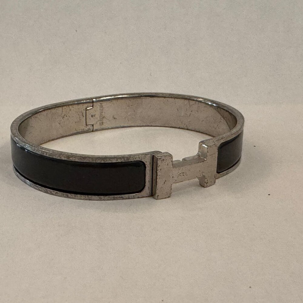 HERMES, Clic Clac Bracelet Black